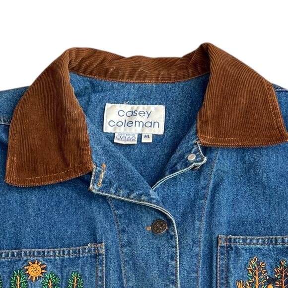 Casey Coleman 4 Seasons Denim 100% Cotton Shacket Chore Jacket Sz M/L - Picture 4 of 9